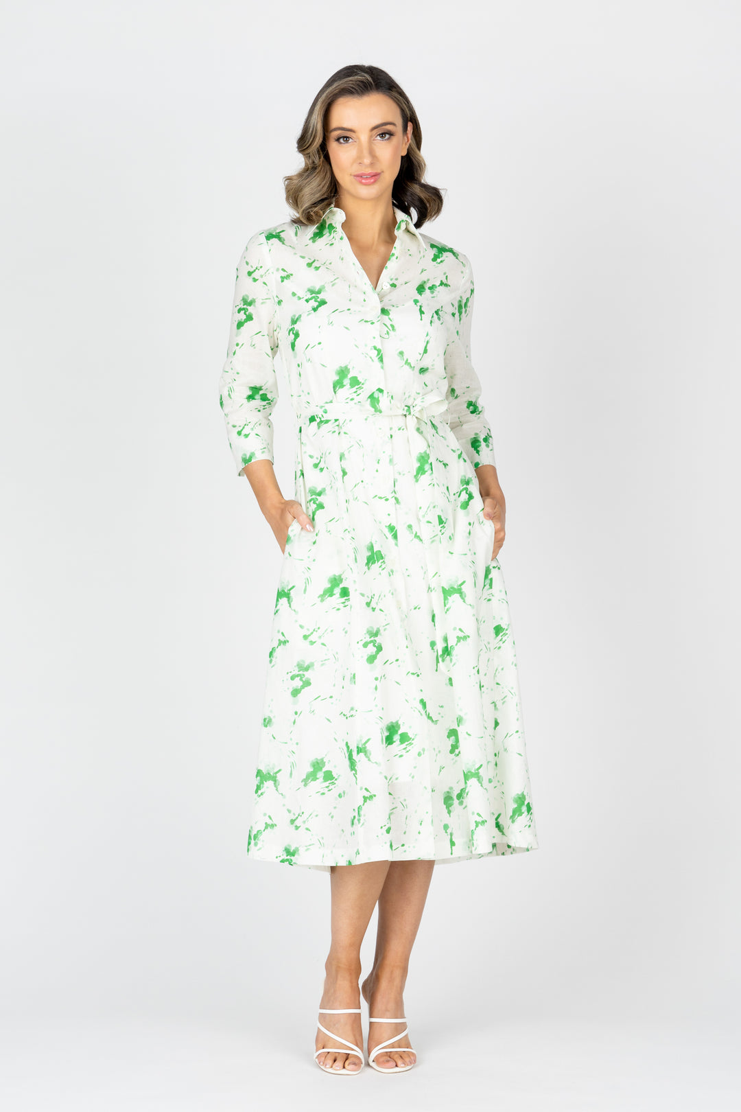 APPLETINI 3/4 Sleeve Shirt Dress