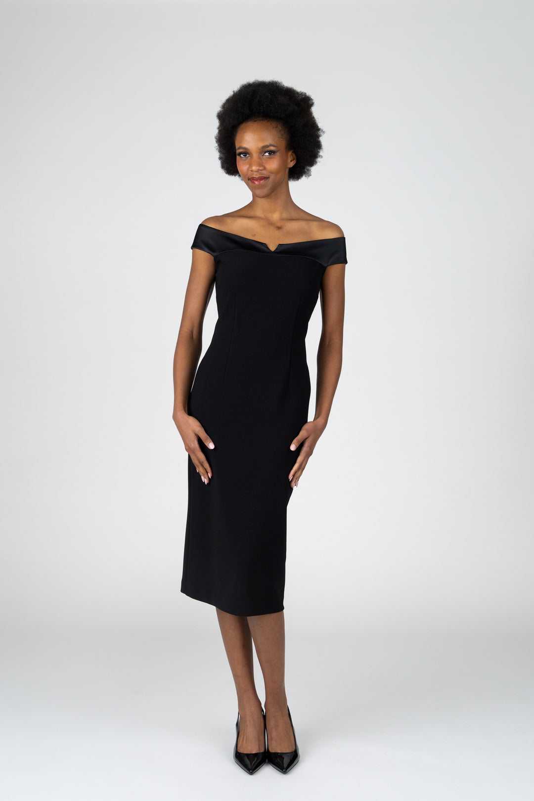 black cocktail dress melbourne Lisa Barron | LUXE 3/4 Sleeve Cocktail Dress