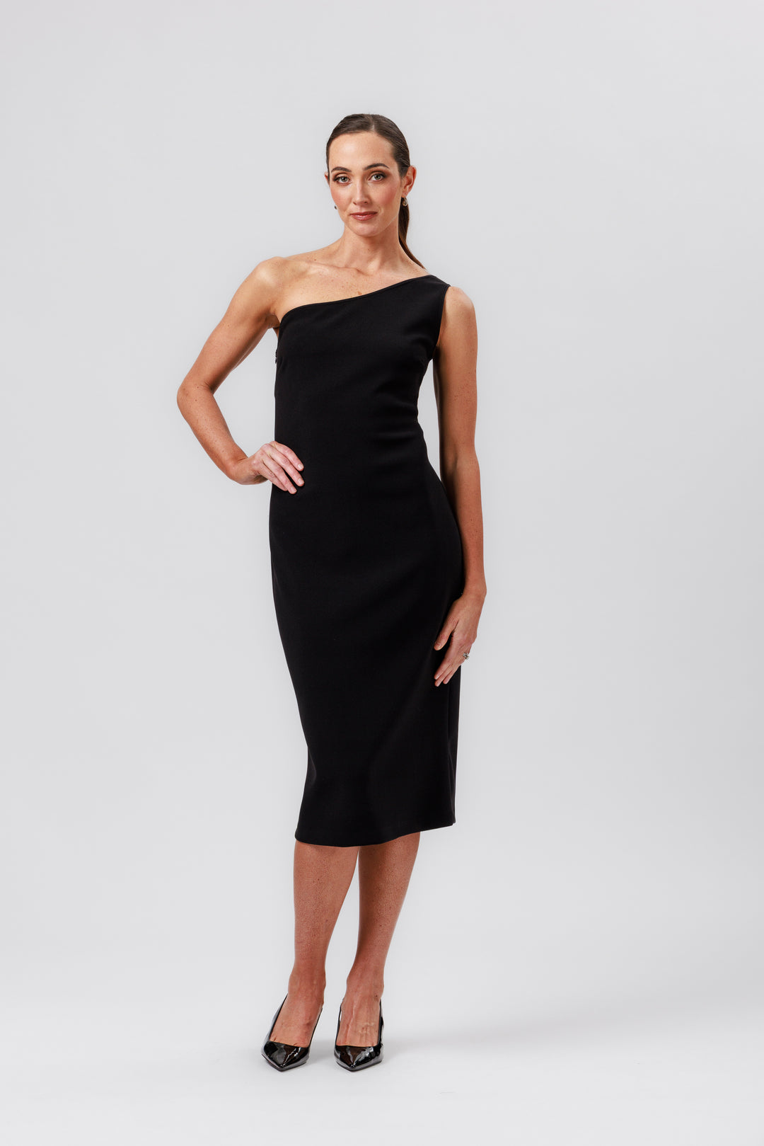 BOND One Shoulder Dress with Wrap
