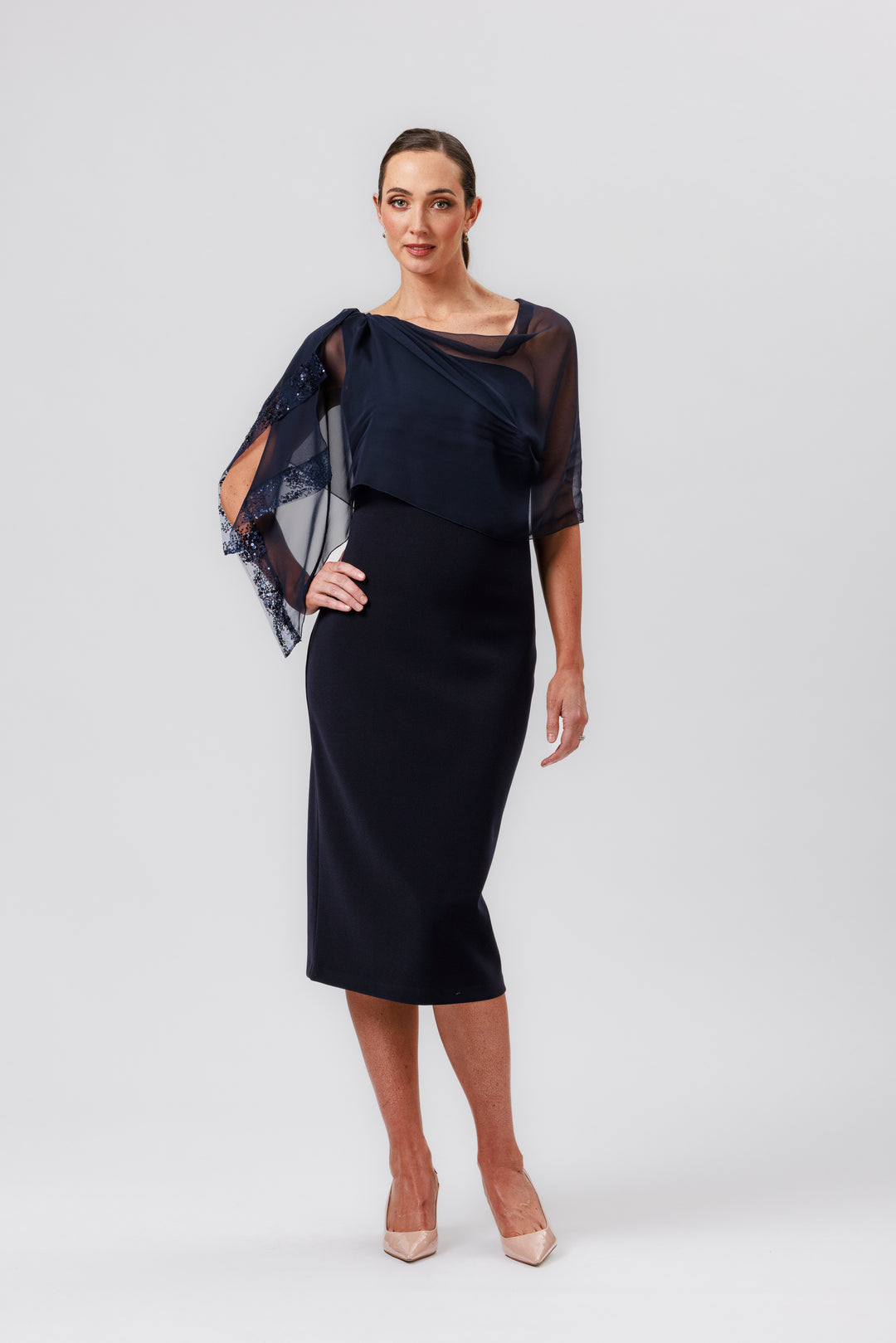 BOND One Shoulder Dress with Wrap