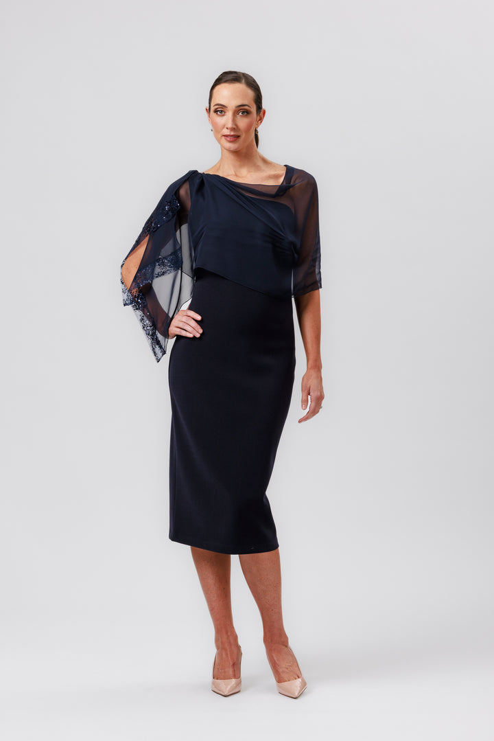 BOND One Shoulder Dress with Wrap