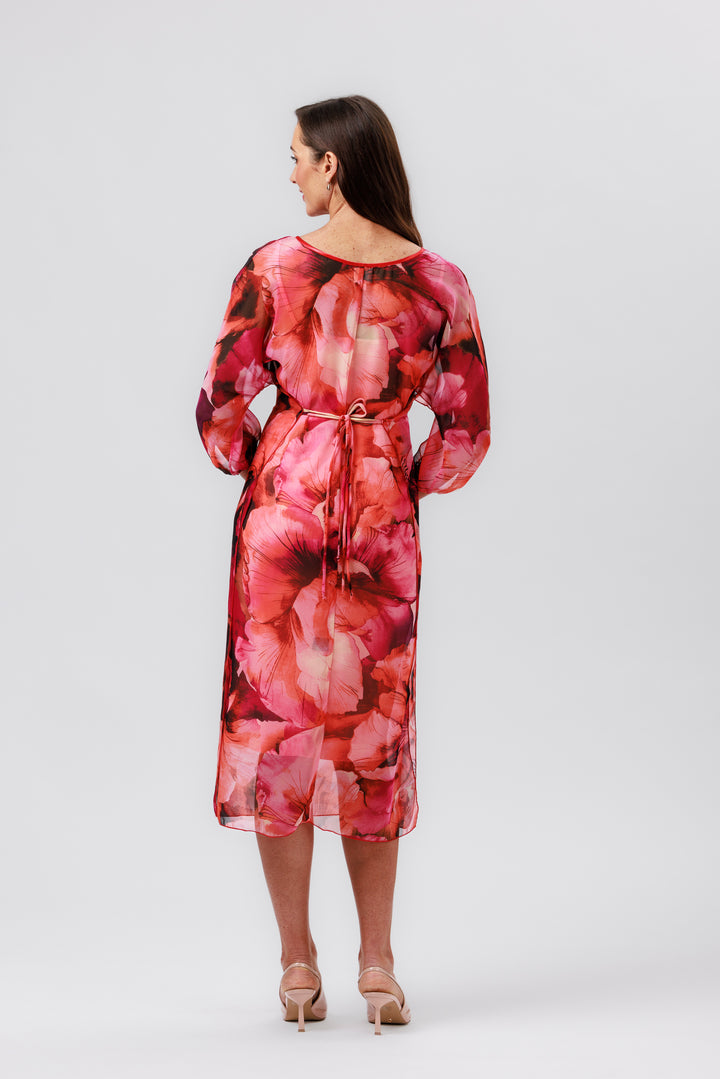 CELESTE Blouson Sleeve Tie Dress