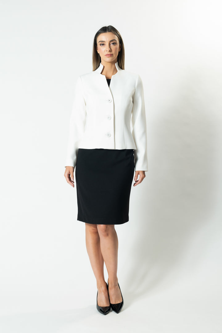 CLARITY Standing Collar Button Jacket