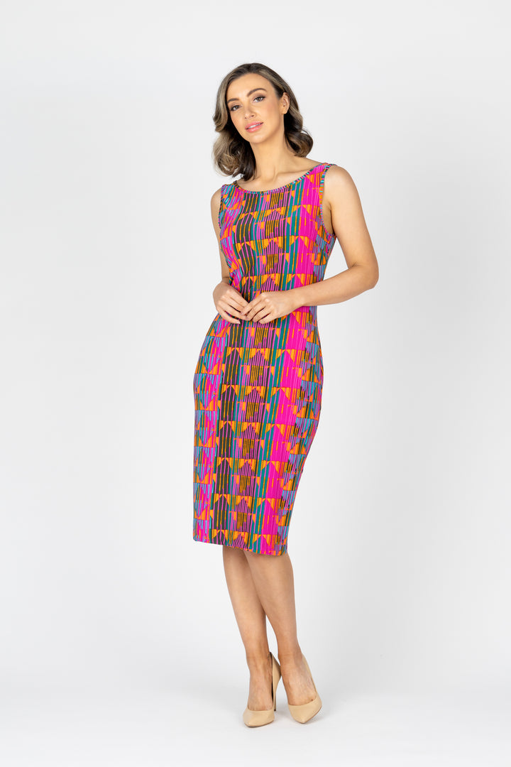 ELIXIR Boat Neck Dress