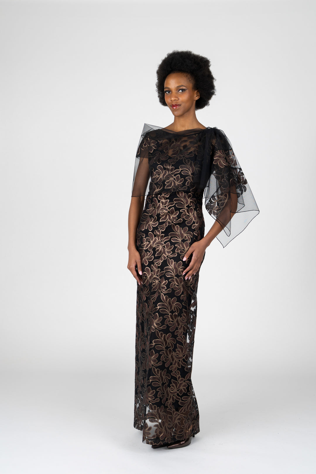 ELYSE Cap Sleeve Gown