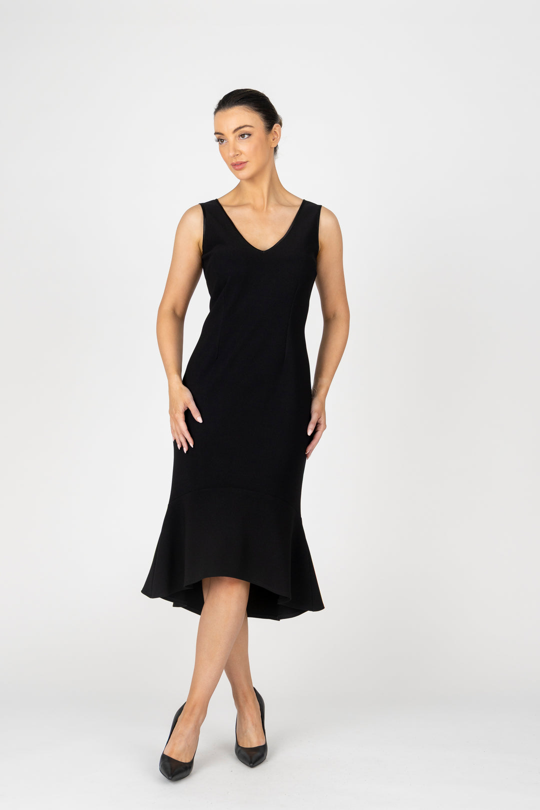 MIM Bond Flute Hem Cocktail Dress