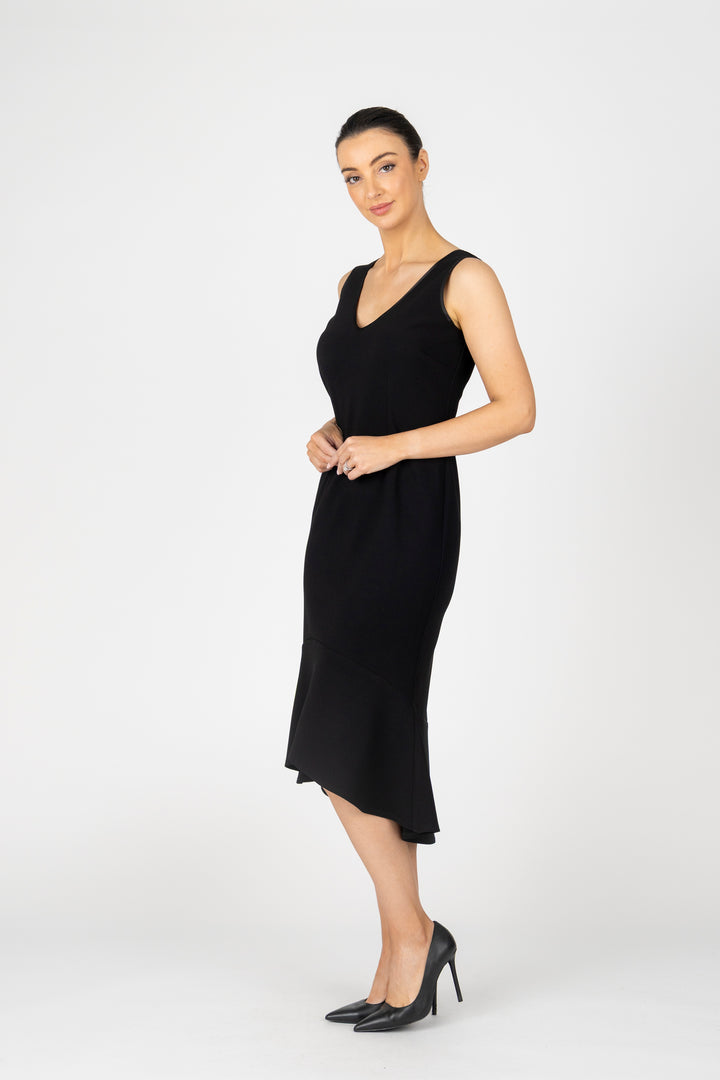 MIM Bond Flute Hem Cocktail Dress