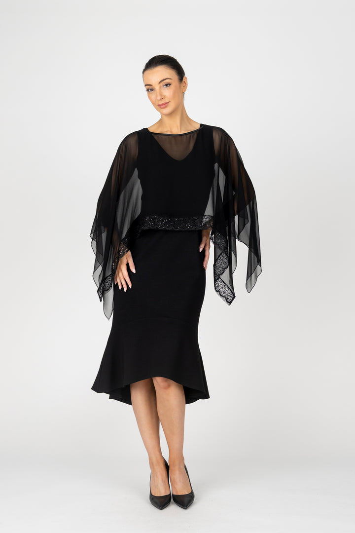 MIM Bond Flute Hem Cocktail Dress