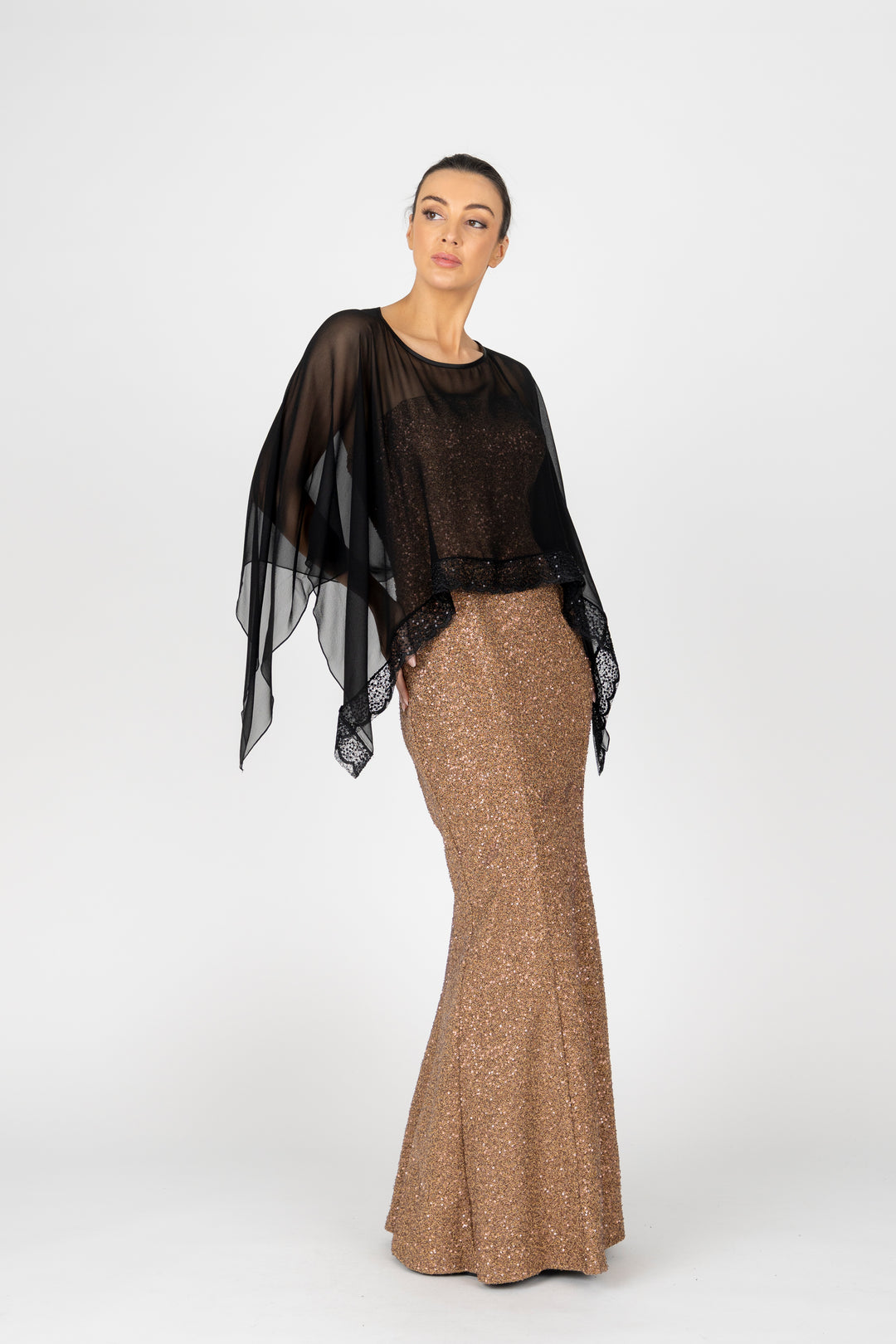 GODDESS Strapless Gown