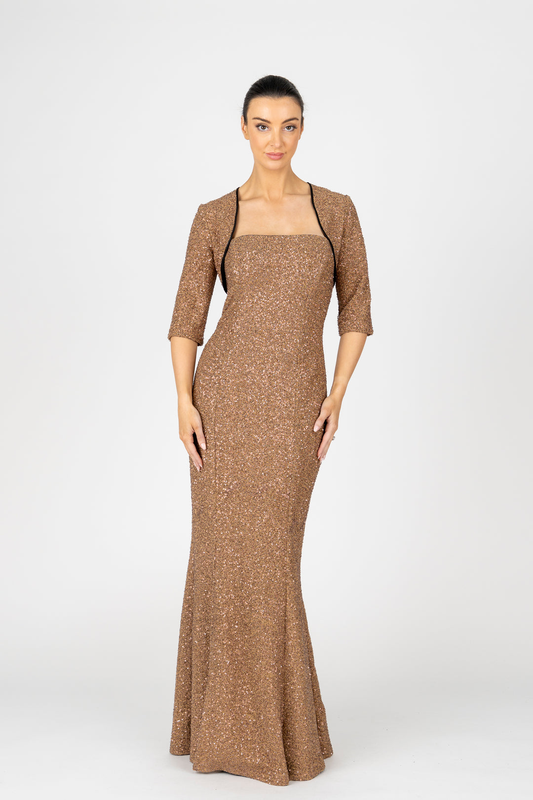 GODDESS Strapless Gown