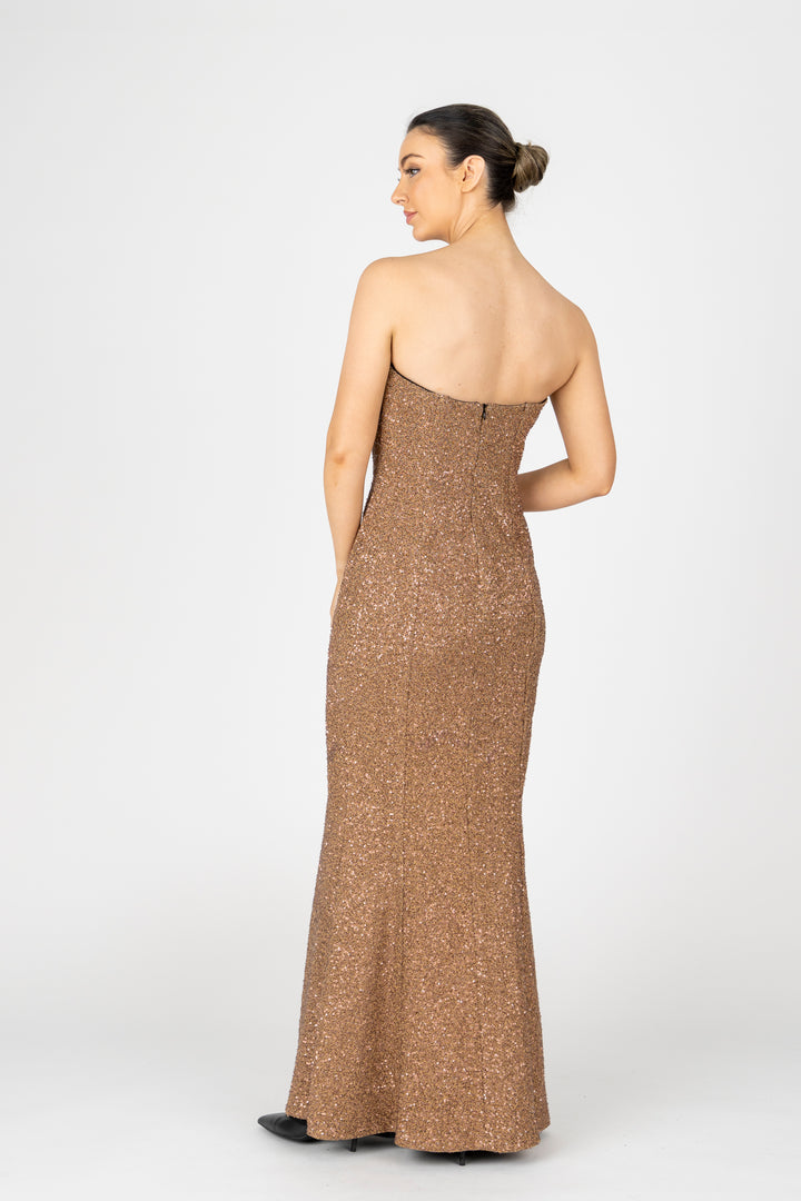 GODDESS Strapless Gown