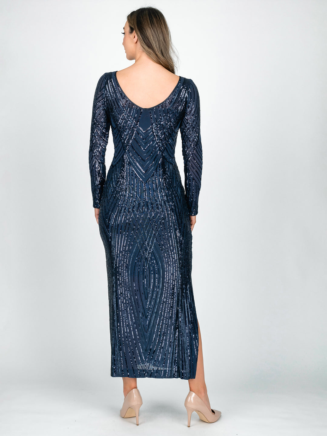 Lisa Barron | GALA Long Sleeve Reversible Evening Gown | Australian Made Lisa Barron | GALA Long Sleeve Reversible Evening Gown | Australian Made