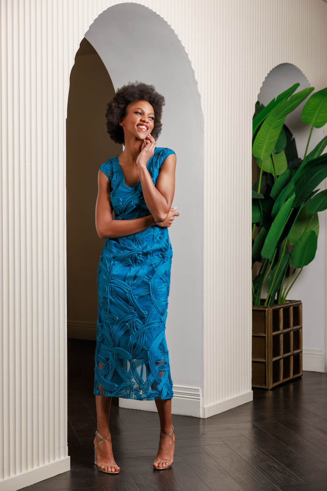 WILLOW V-Neck Straight Cocktail Dress