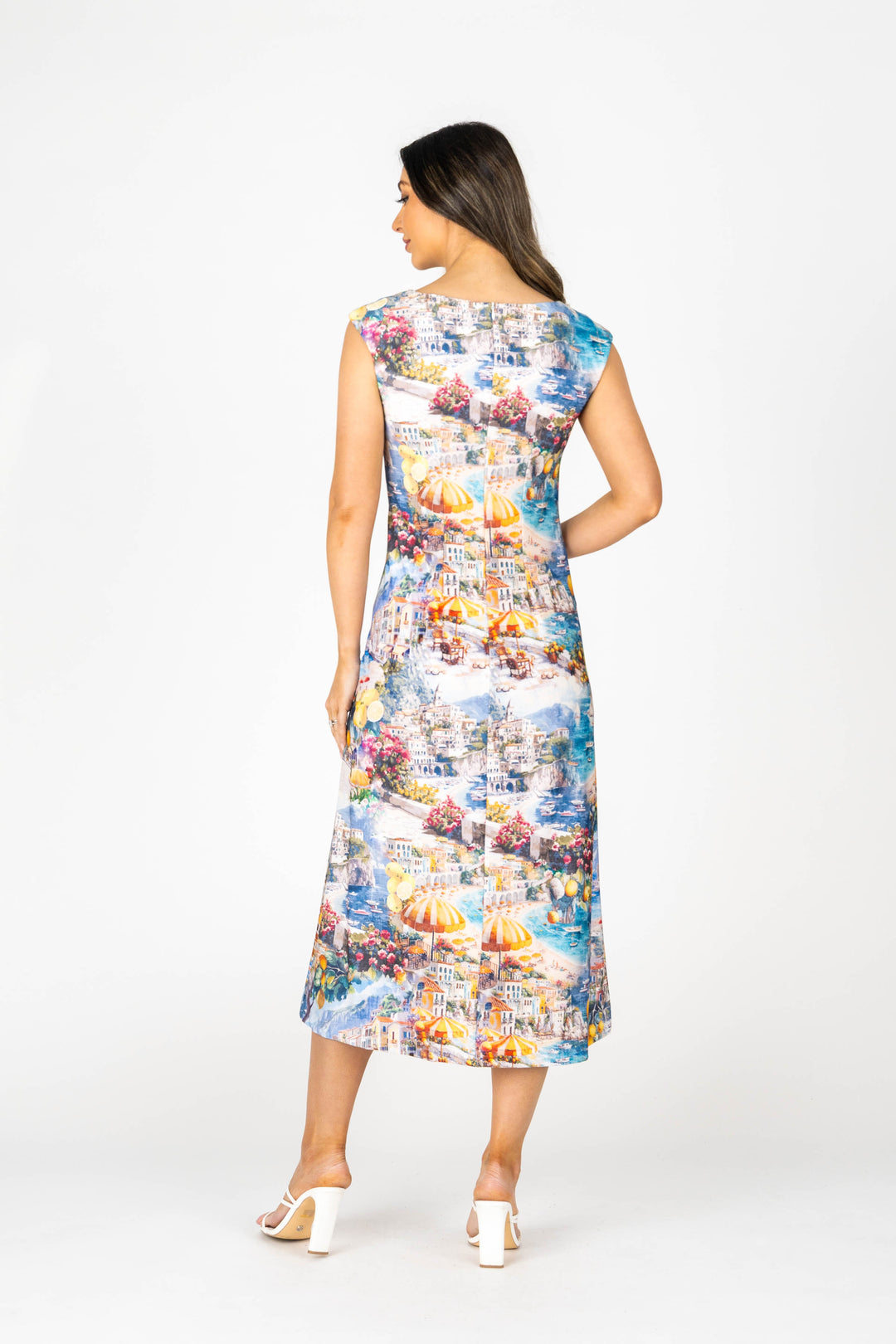 LEMONCELLO Cap Sleeve A-Line Dress