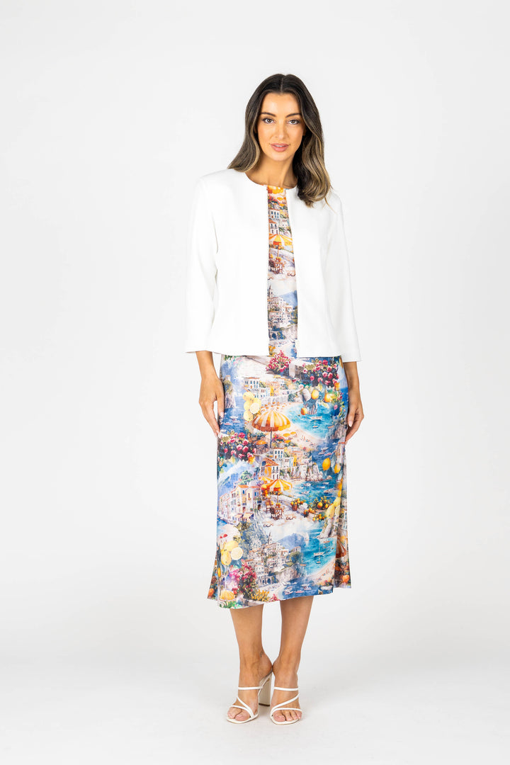 LEMONCELLO Cap Sleeve A-Line Dress