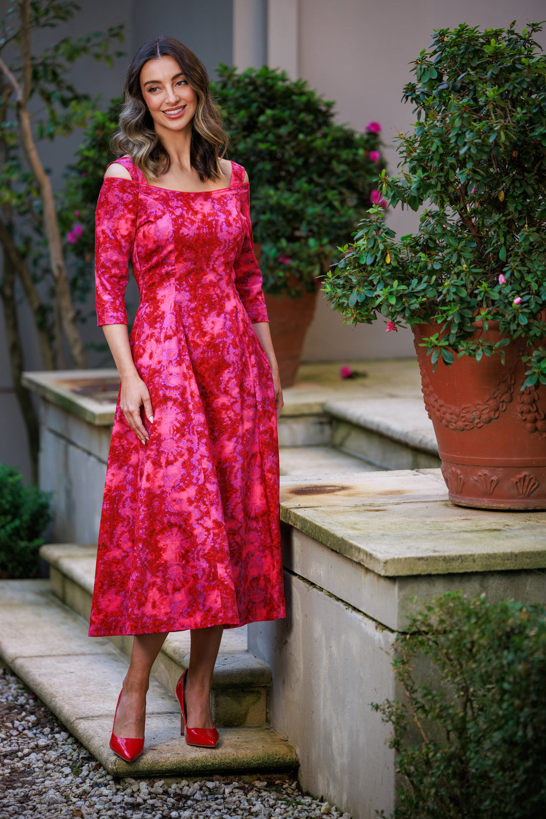 SUNSET A-Line Off Shoulder Dress