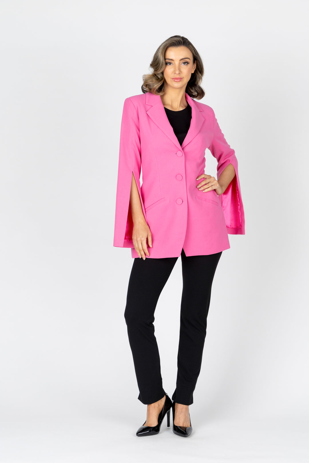 Blazer Suit Blazer Split Sleeve Split Sleeve Blazer Outfit Cape