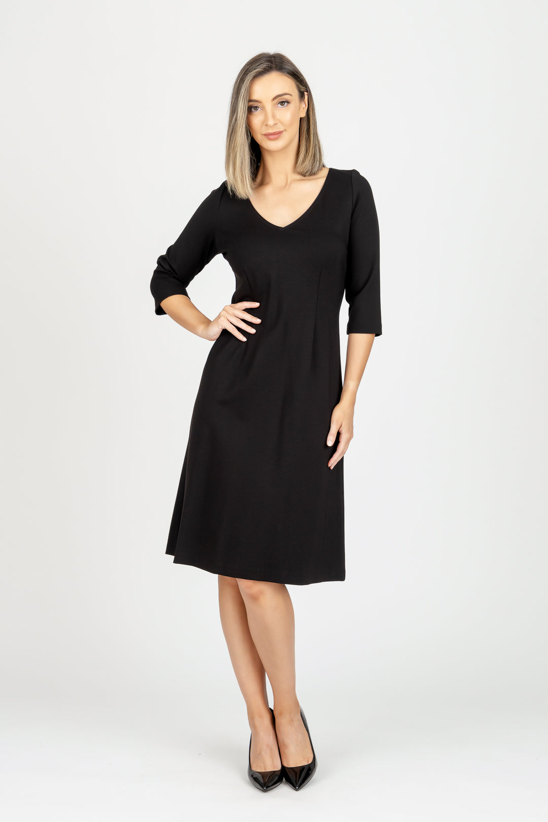 Lisa Barron | MIM 3/4 Sleeve A-Line Dress | Made in Melbourne Lisa Barron | MIM 3/4 Sleeve A-Line Dress | Made in Melbourne