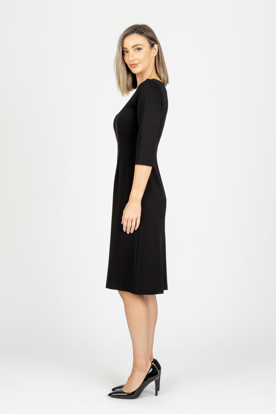 Lisa Barron | MIM 3/4 Sleeve A-Line Dress | Made in Melbourne Lisa Barron | MIM 3/4 Sleeve A-Line Dress | Made in Melbourne