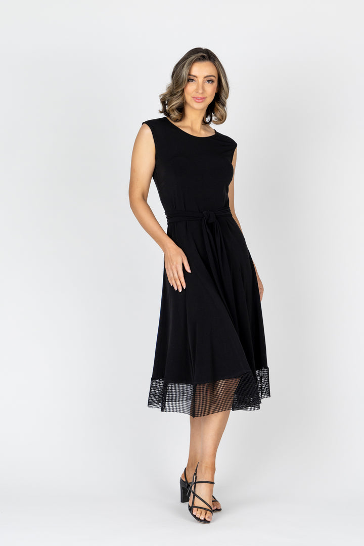 MIM Cap Sleeve Godet Dress