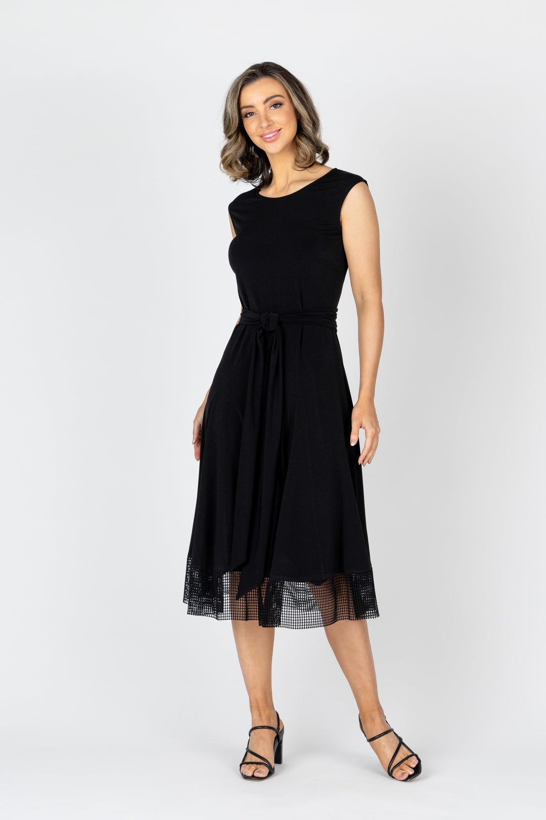 MIM Cap Sleeve Godet Dress