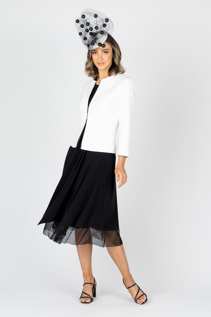 MIM Cap Sleeve Godet Dress