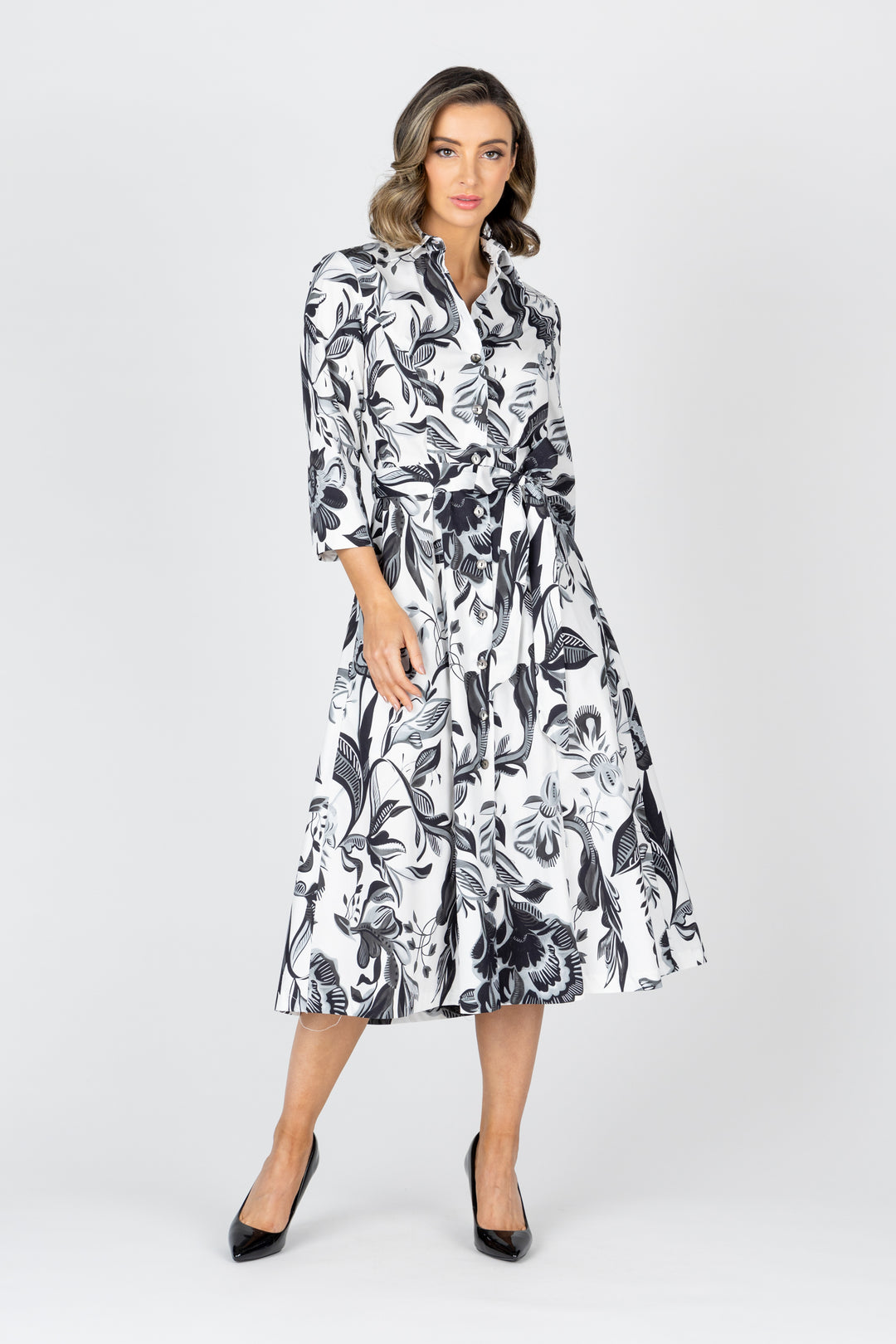 Lisa Barron | MONOPOLY 3/4 Sleeve Shirt Dress Lisa Barron | MONOPOLY 3/4 Sleeve Shirt Dress