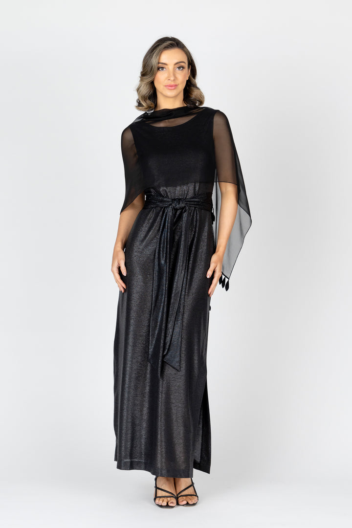 MOONSHINE Side Split Maxi Dress with Belt