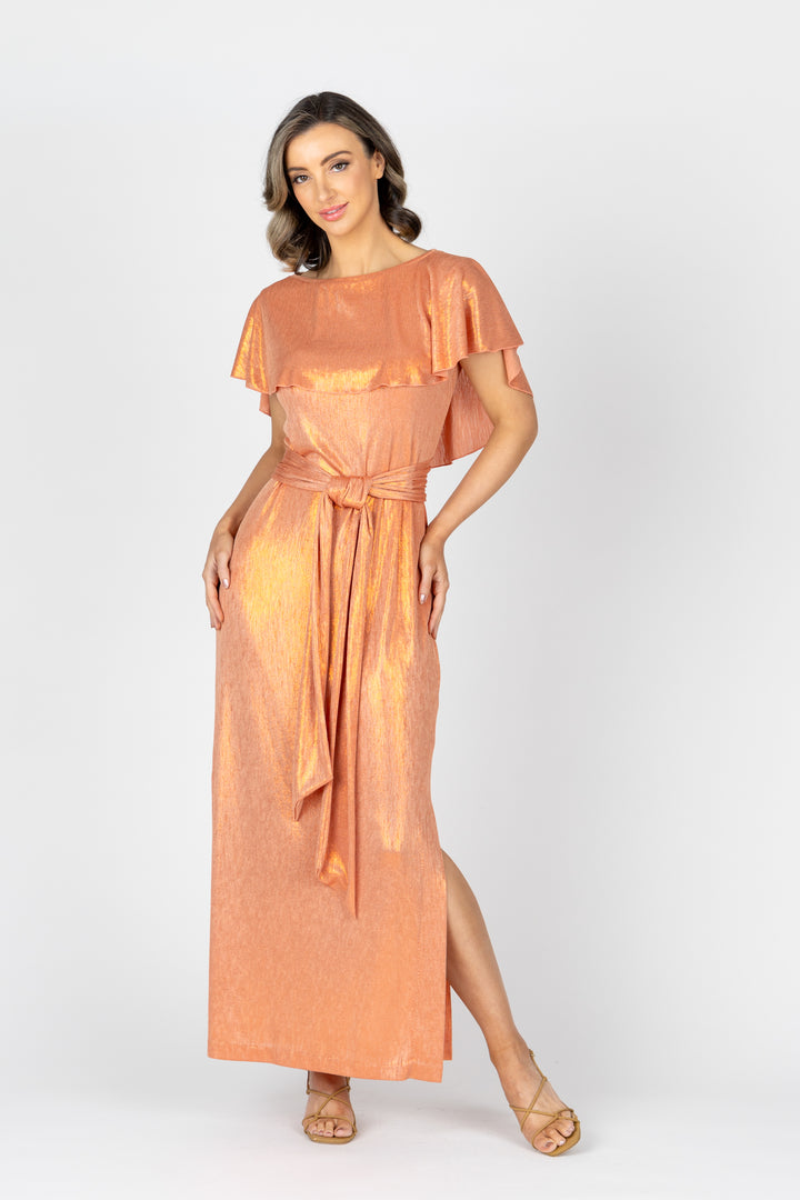 MOONSHINE Side Split Maxi Dress with Belt