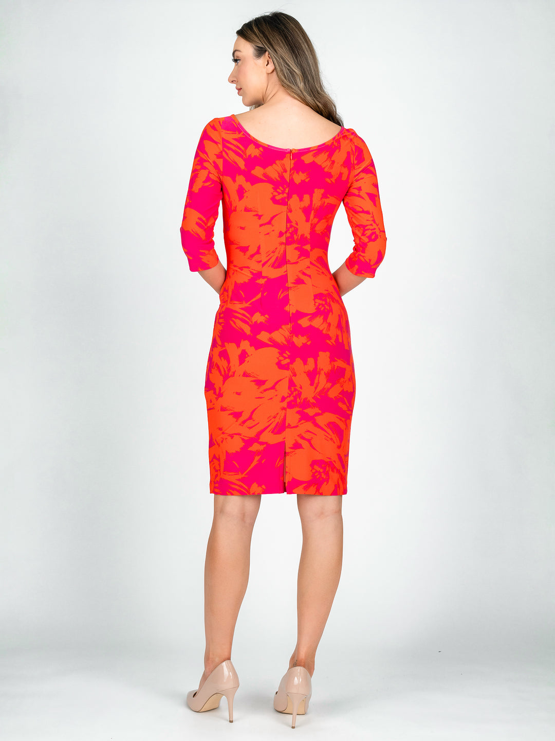 Lisa Barron | PALM SPRINGS 3/4 Sleeve Jersey Dress | Australian Made Lisa Barron | PALM SPRINGS 3/4 Sleeve Jersey Dress | Australian Made