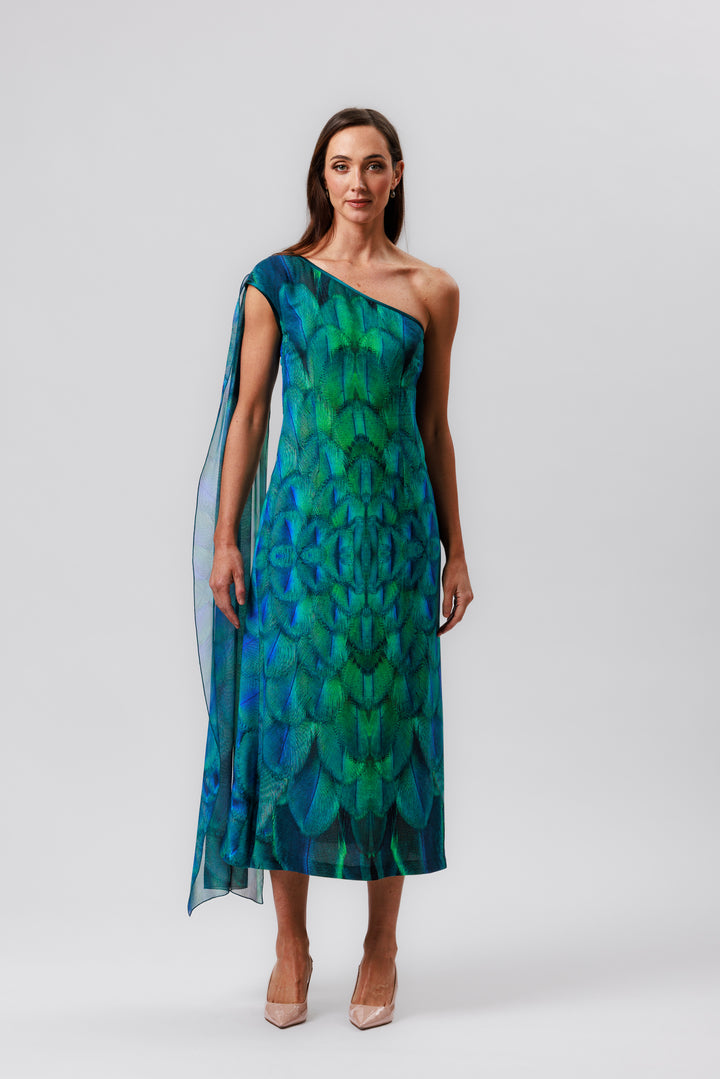 PARADISO One Shoulder Midi Dress