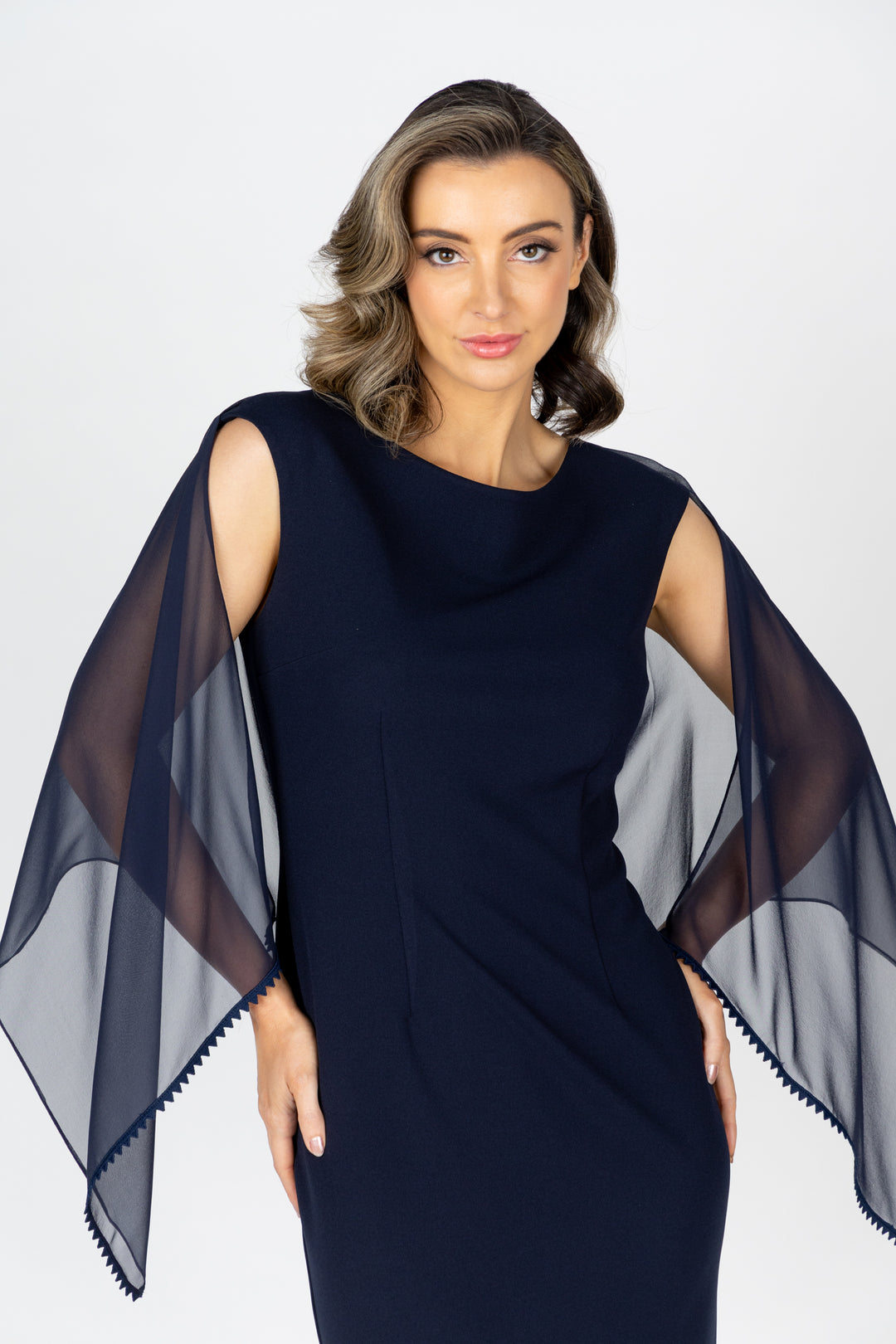 PORTO Cowl Cape Dress