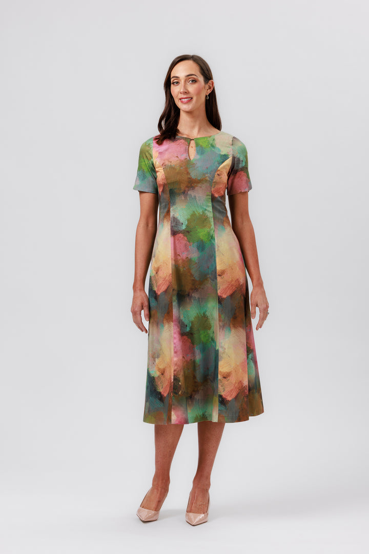 RHAPSODY Keyhole A-Line Dress