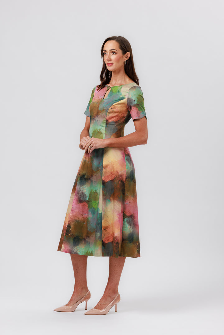 RHAPSODY Keyhole A-Line Dress