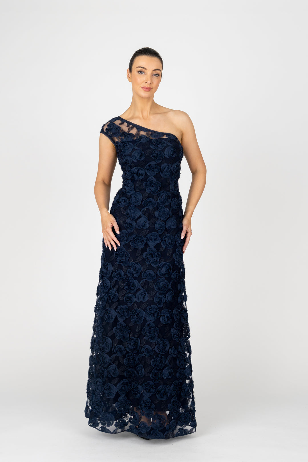 ROSETTE One Shoulder Gown