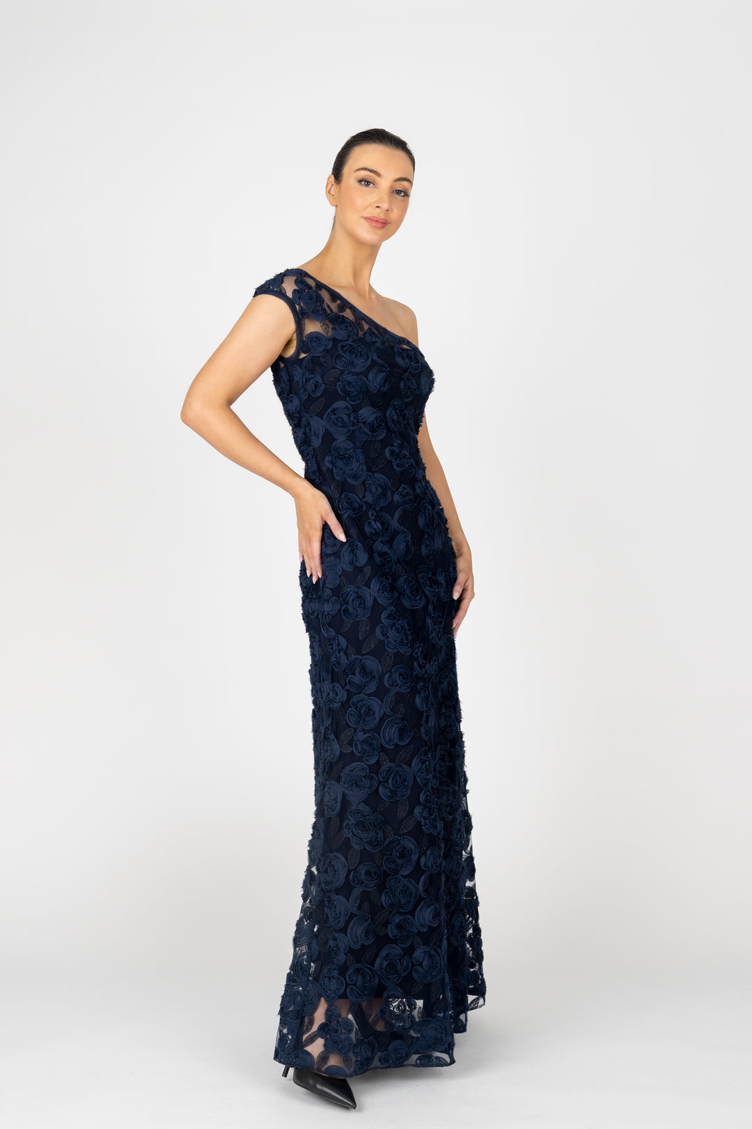 ROSETTE One Shoulder Gown