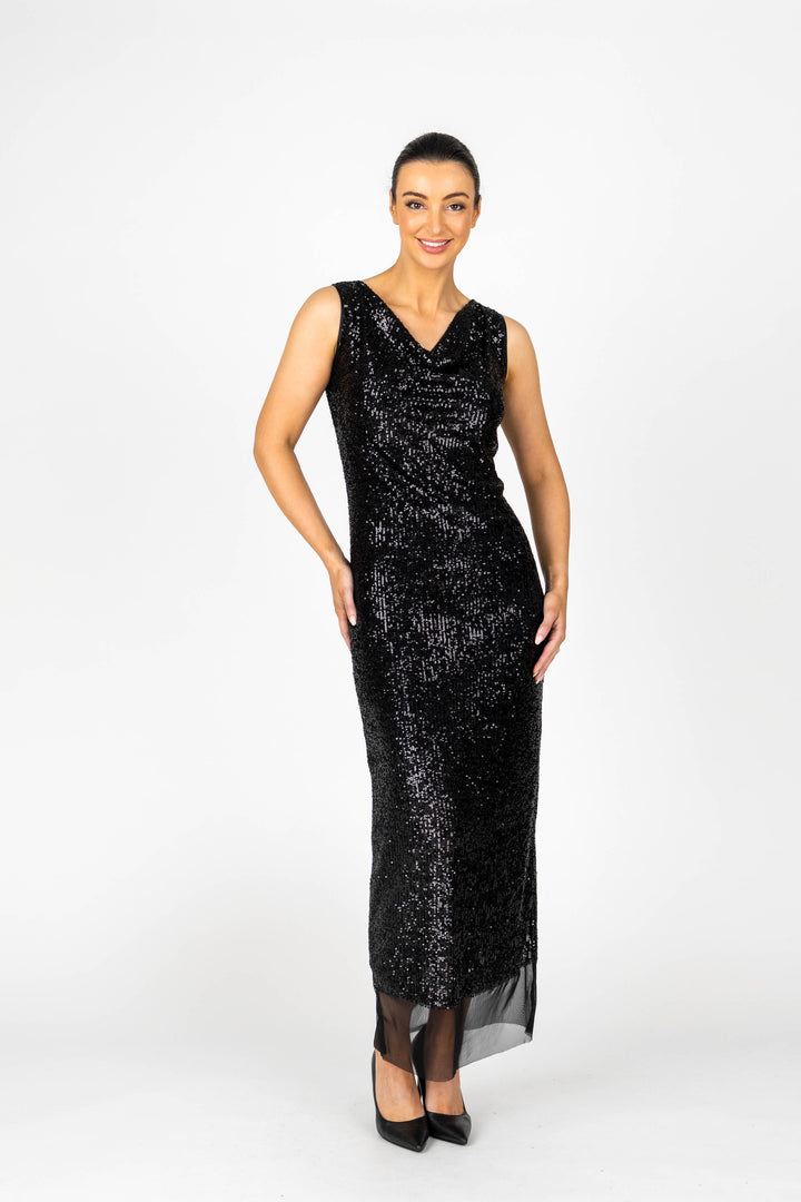 SHOWGIRL Cowl Front Long Gown