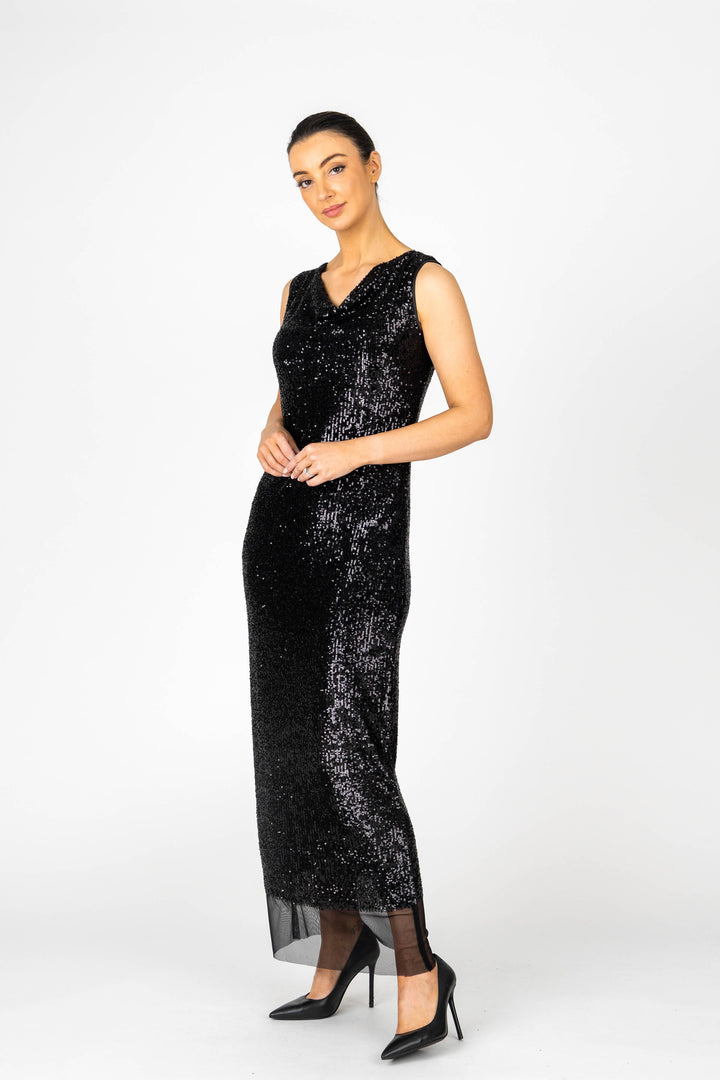 SHOWGIRL Cowl Front Long Gown