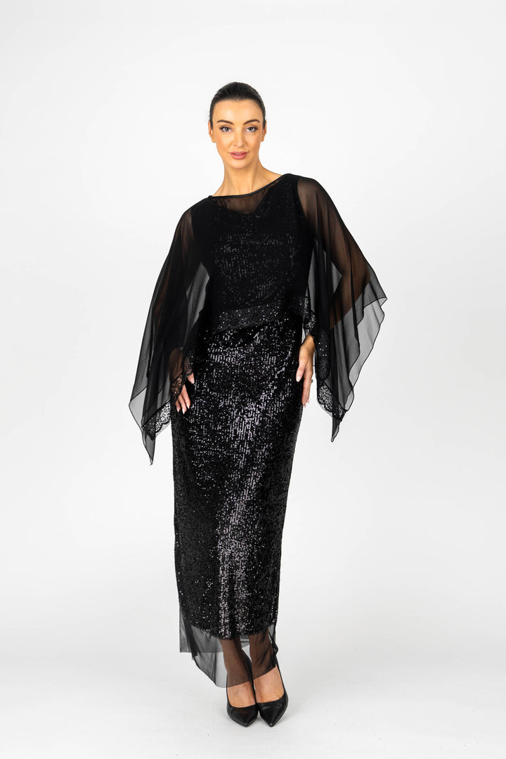 SHOWGIRL Cowl Front Long Gown