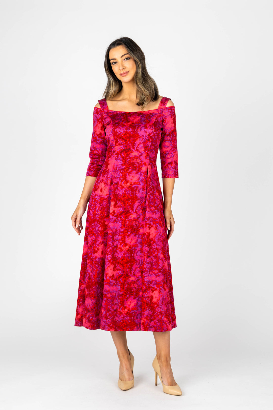 SUNSET A-Line Off Shoulder Dress