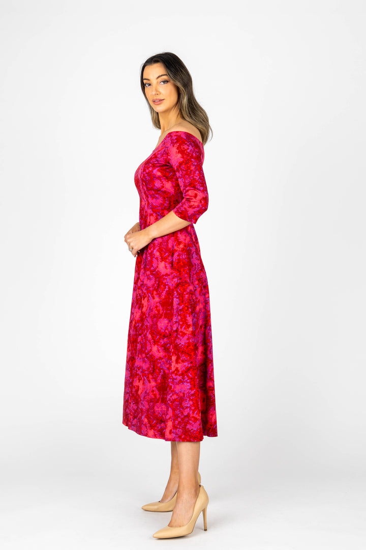 SUNSET A-Line Off Shoulder Dress