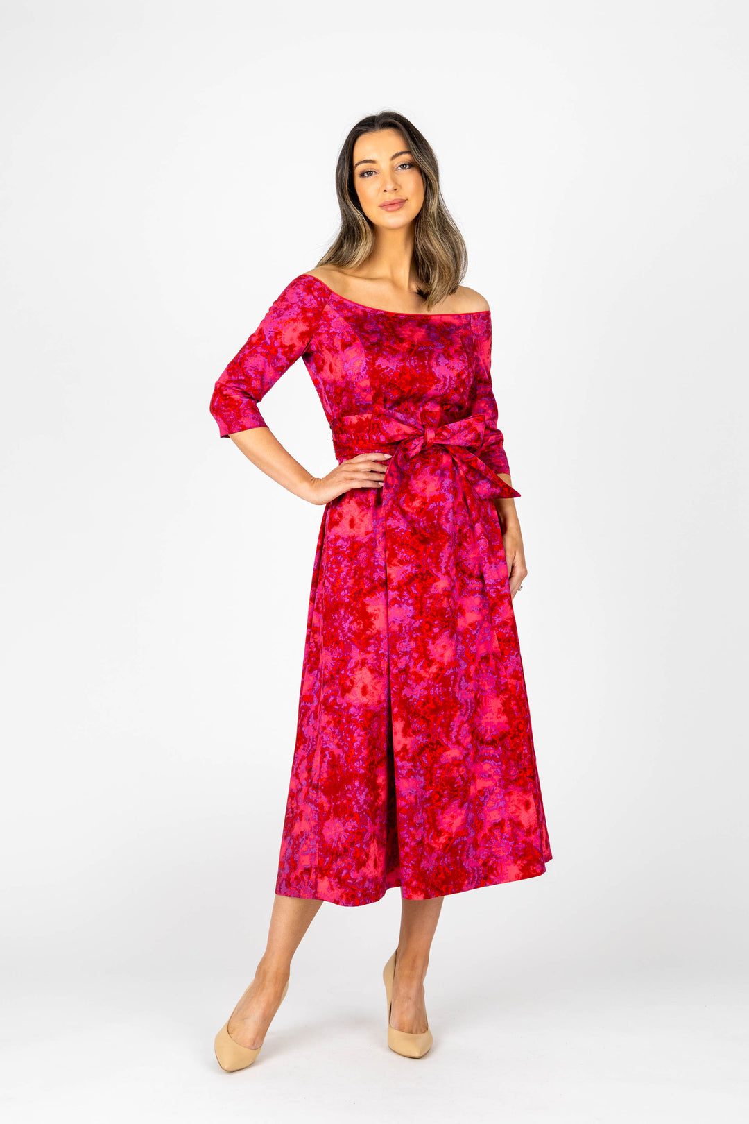 SUNSET A-Line Off Shoulder Dress