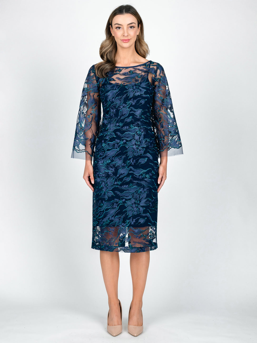 Lisa Barron | VENEZIA Bell Sleeve Cocktail Dress | Made in Melbourne, Australia Lisa Barron | VENEZIA Bell Sleeve Cocktail Dress | Made in Melbourne, Australia