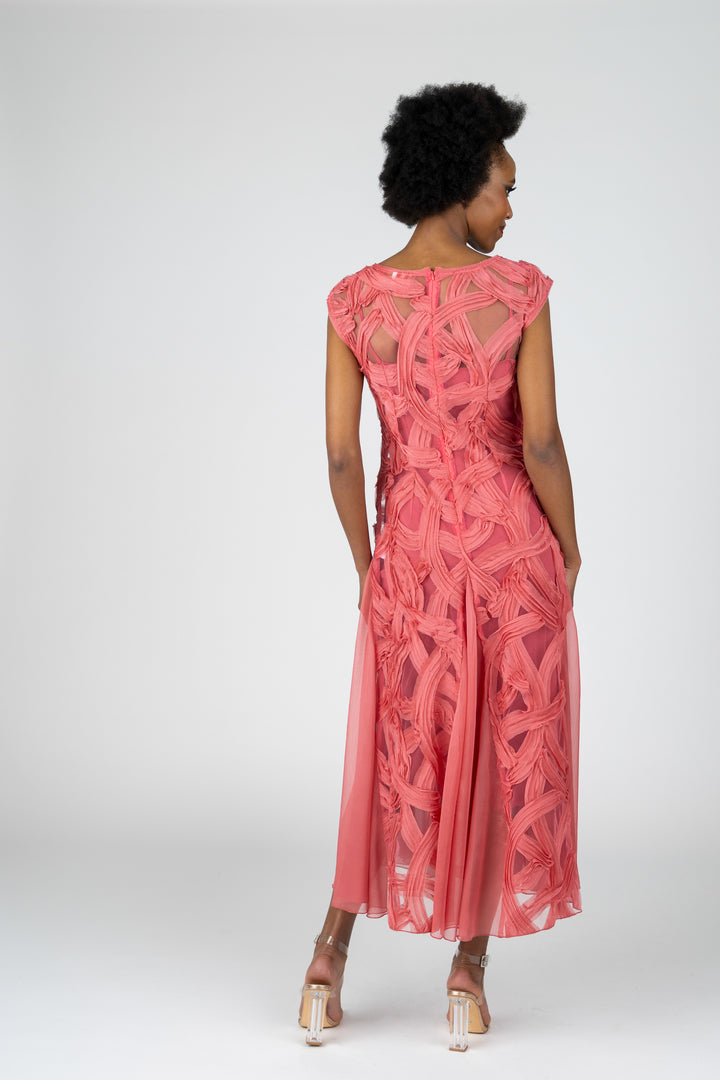 WILLOW V-Neck Godet Cocktail Dress