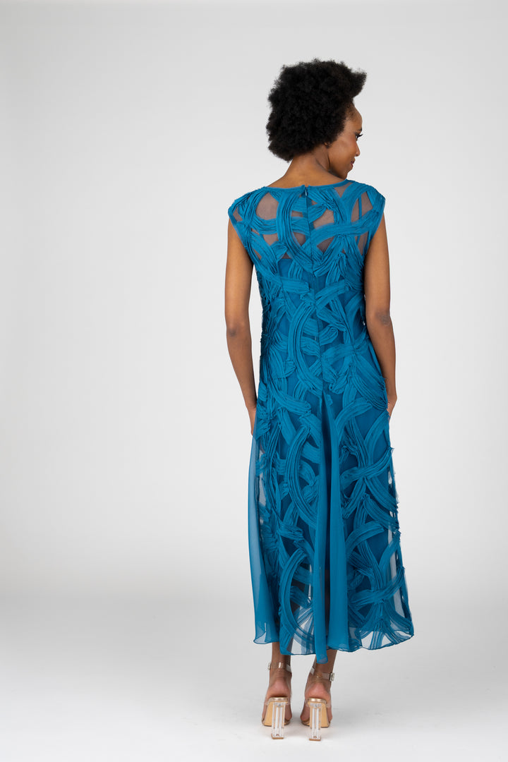 WILLOW V-Neck Godet Cocktail Dress