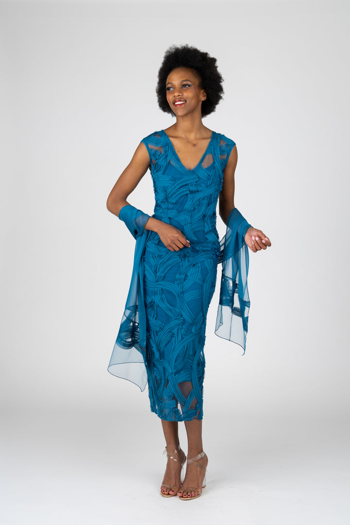WILLOW Trimmed Chiffon Cocktail Scarf