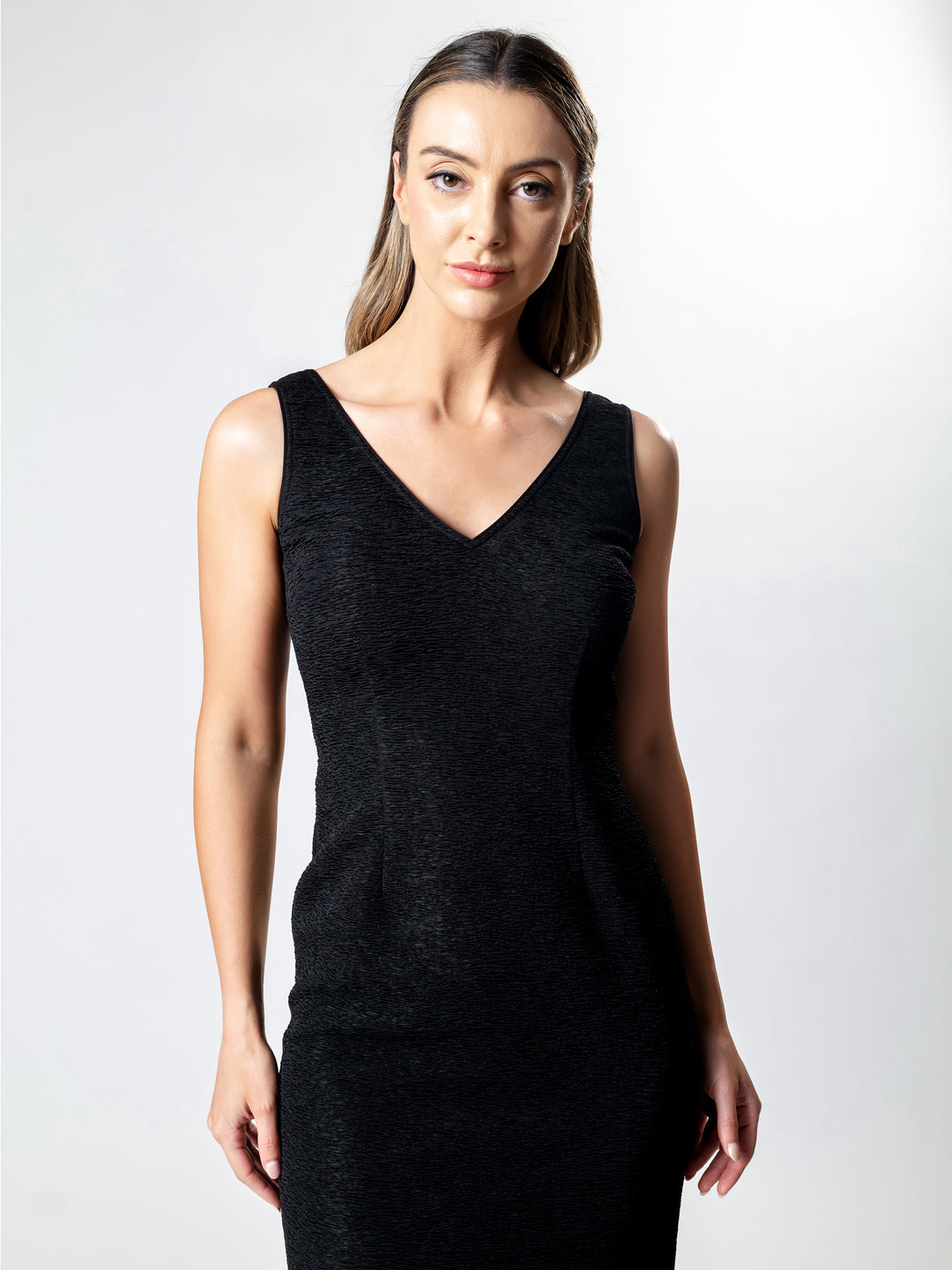 Lisa Barron | COMO V-Neck Dress | Made in Melbourne, Australia Lisa Barron | COMO V-Neck Dress | Made in Melbourne, Australia