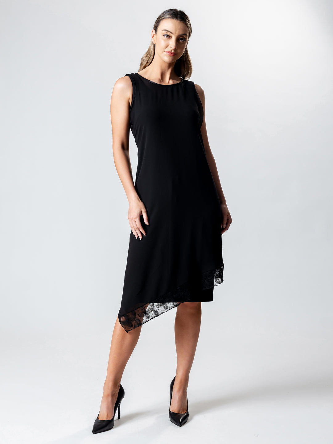 Lisa Barron | DHALIA Chiffon Overlay Cocktail Dress | Australian Made Lisa Barron | DHALIA Chiffon Overlay Cocktail Dress | Australian Made