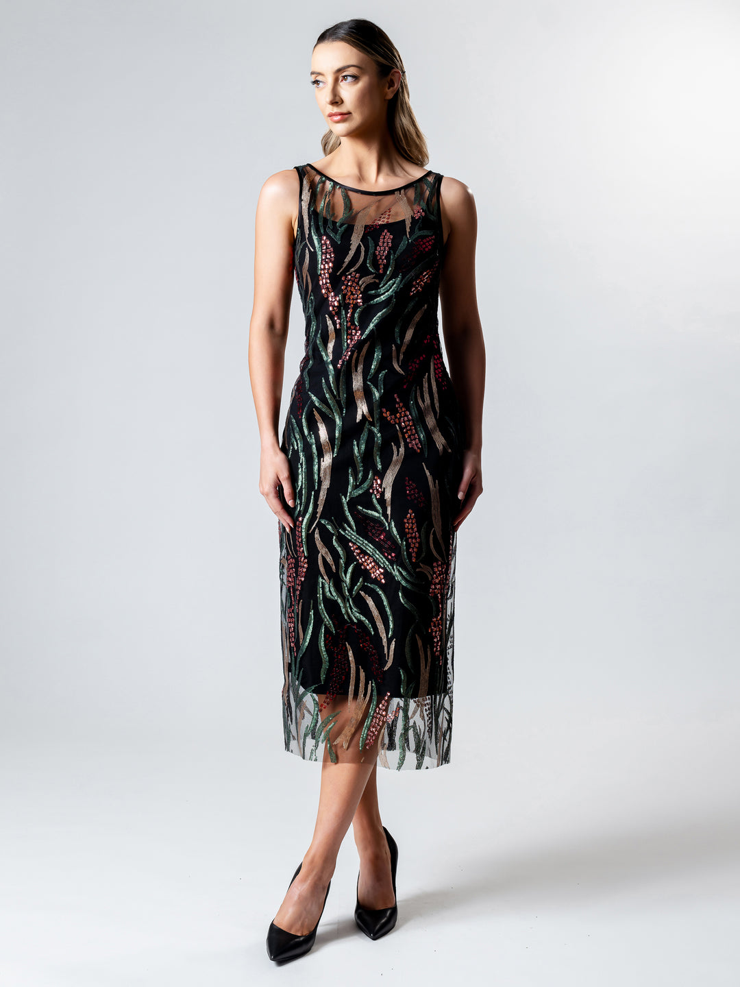Lisa Barron | FLORA Midi Pillar Cocktail Dress | Made in Melbourne, Australia Lisa Barron | FLORA Midi Pillar Cocktail Dress | Made in Melbourne, Australia