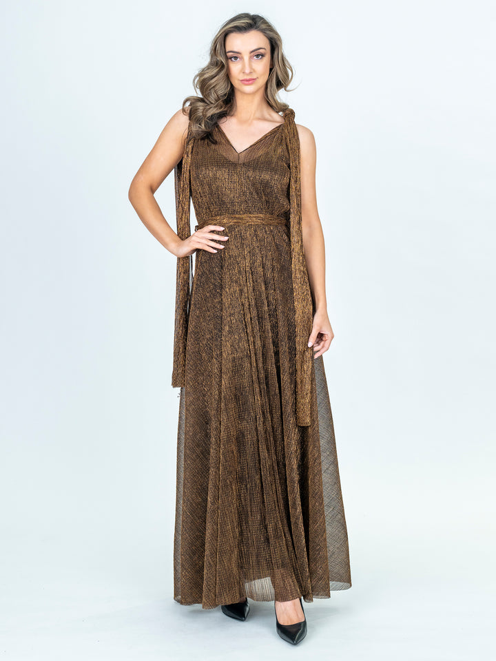 HARLOW Tie-Up A-Line Maxi Dress